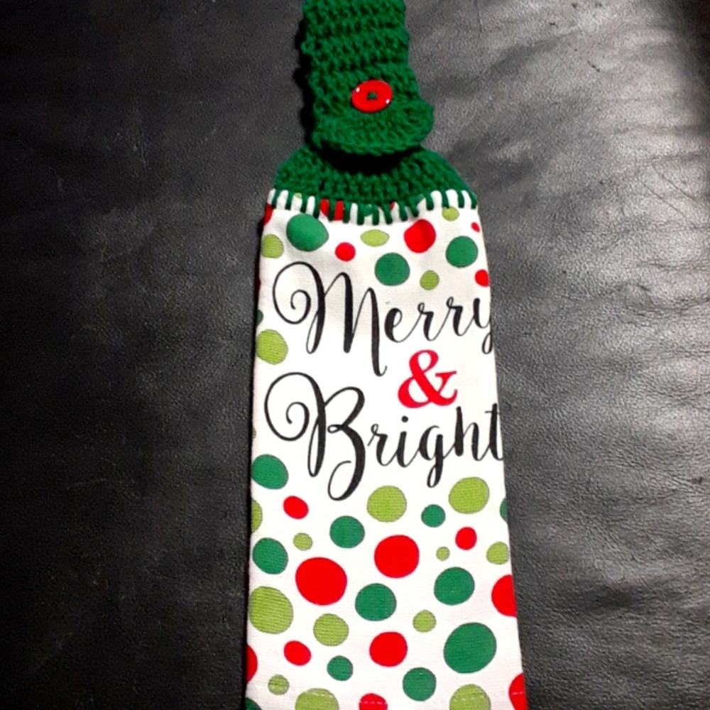 Handmade Crochet Hanging Kitchen Towel